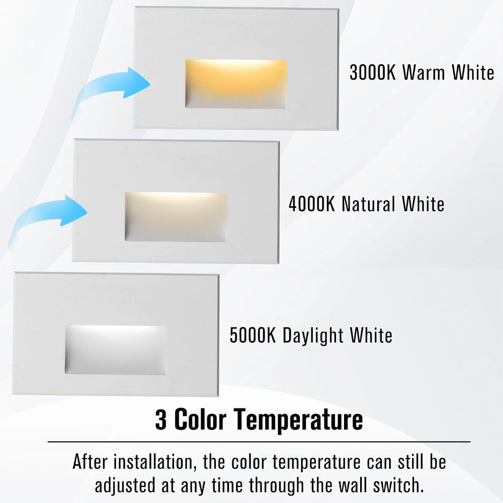 LED Step Light Outdoor Indoor Stair Lights 12V Low Voltage 3000K/4000K/5000K ...