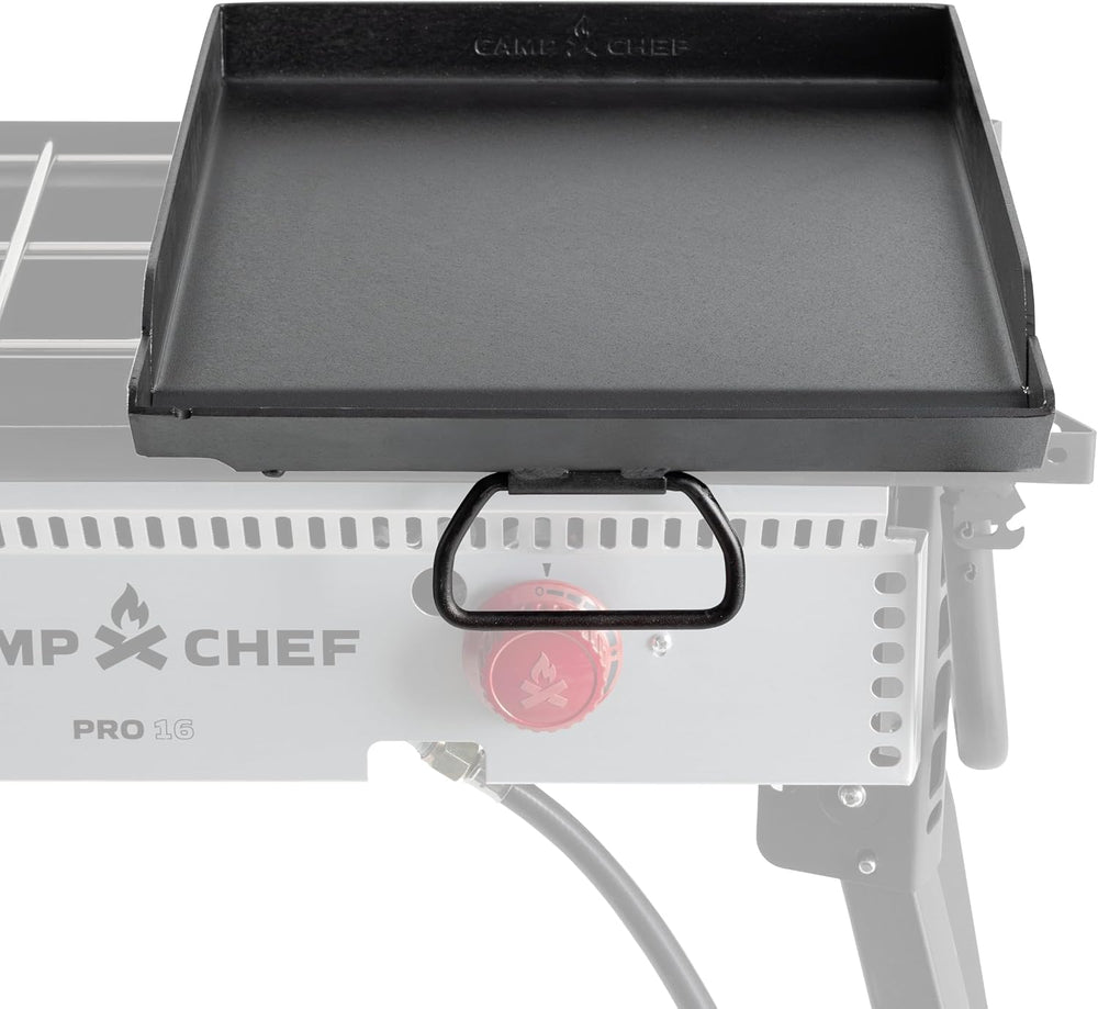 Camp Chef Single Burner Griddle | 16 Inch, Covers One Burner, Pre-Seasoned Fl...