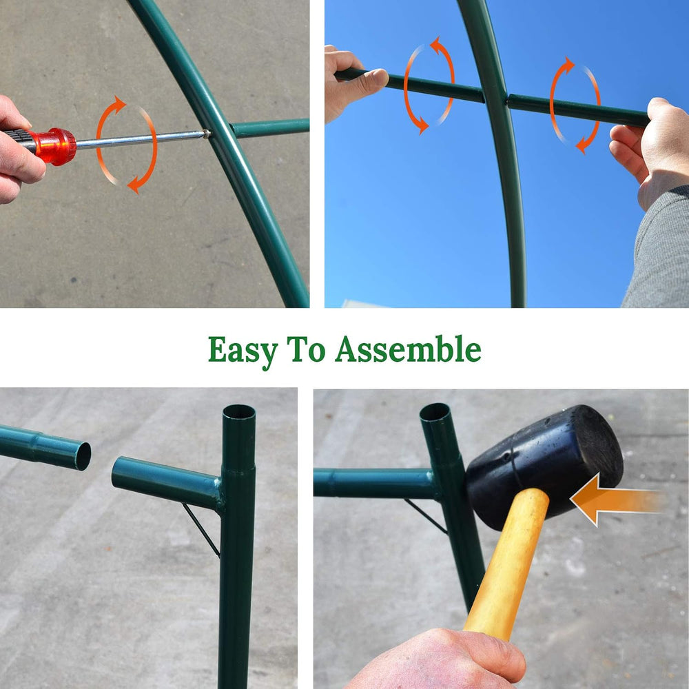 Multi-Size Large Garden Support Arch Frame Climbing Plant Arch Arbor for Flow...