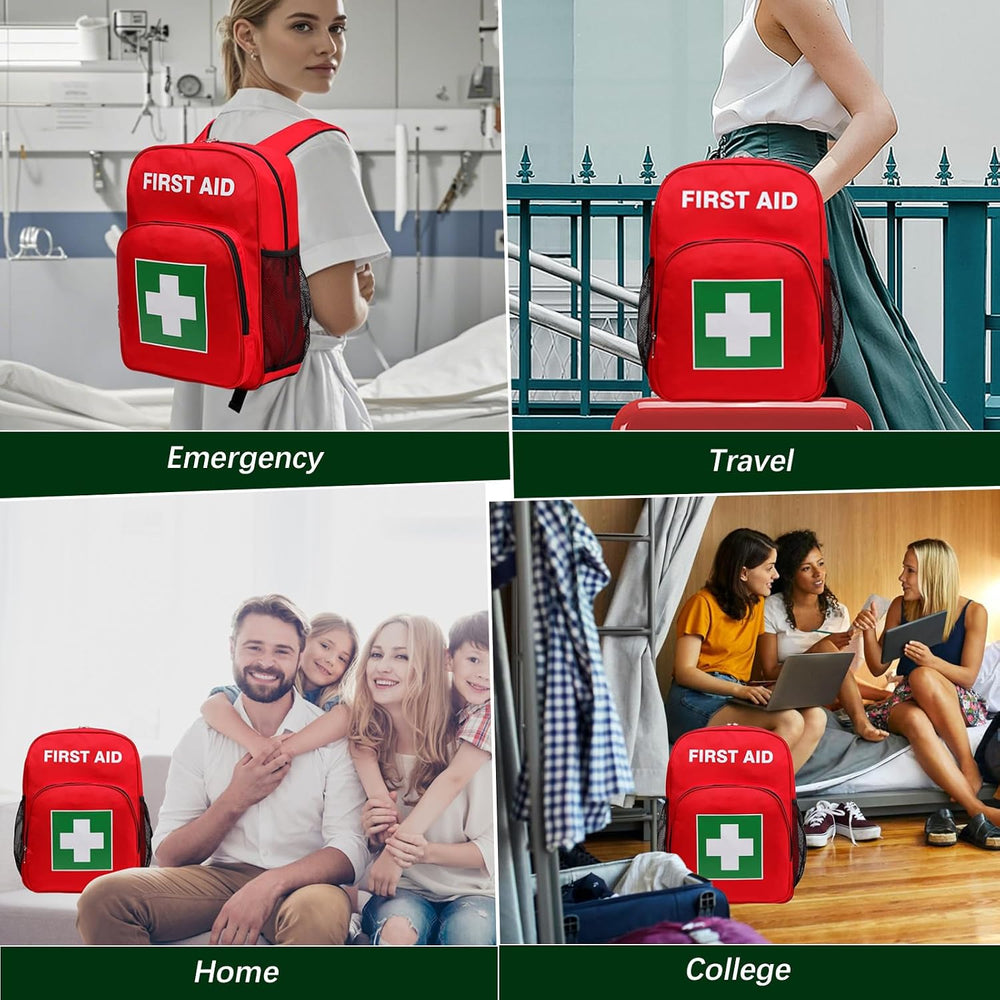 Gatycallaty Empty Durable First Aid Backpack for Workplace & Outdoors 1PC