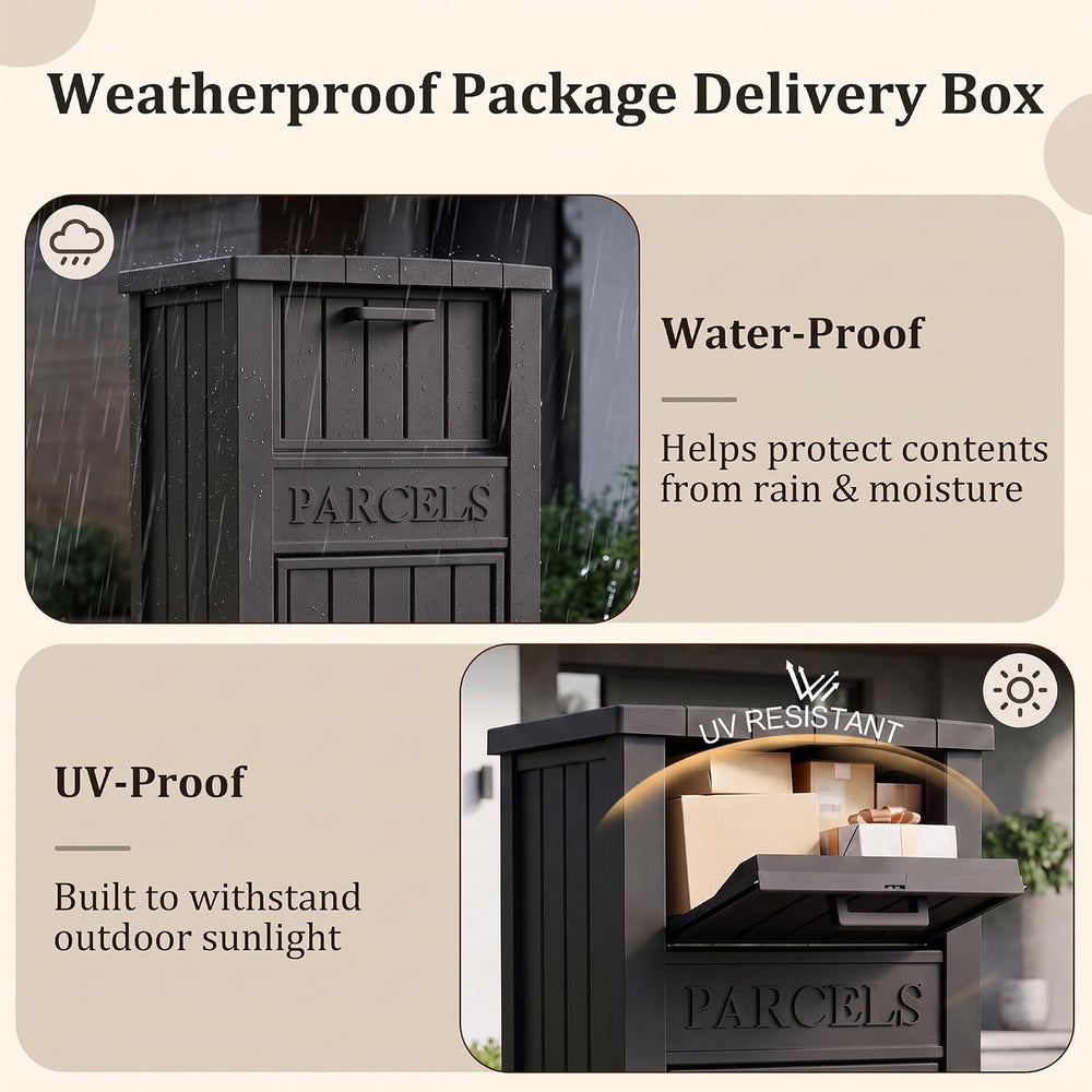 Package Delivery Boxes for Outside, 120 Gallon Deck Boxes for Outdoor