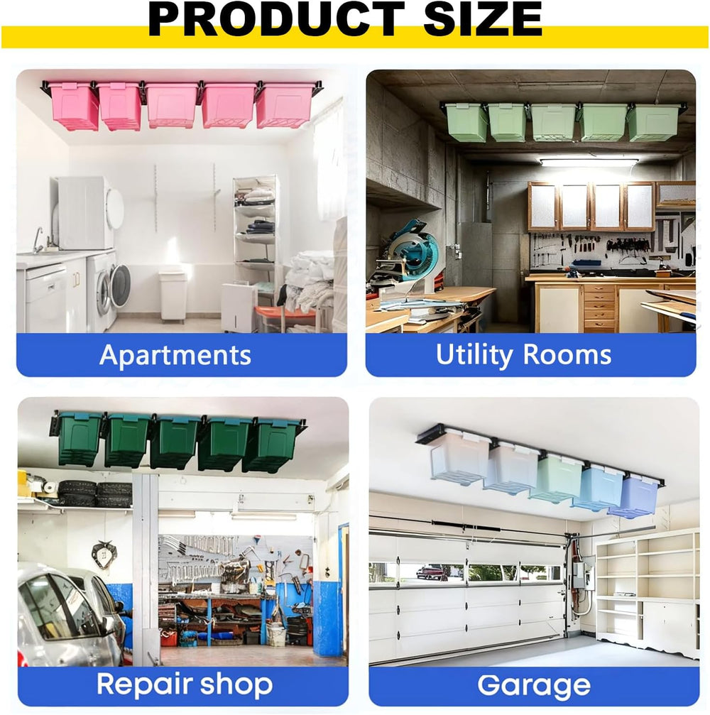 4 Pack Overhead Garage Storage Racks, Heavy Duty Ceiling Storage Rack