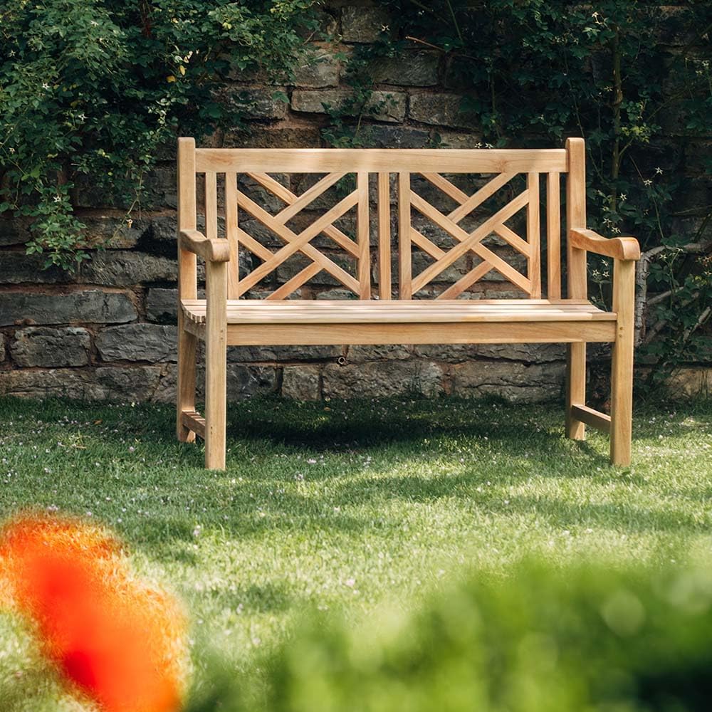 TITAN GREAT OUTDOORS Ash & Ember Summit Grade A Teak 47" Bench, Seat...