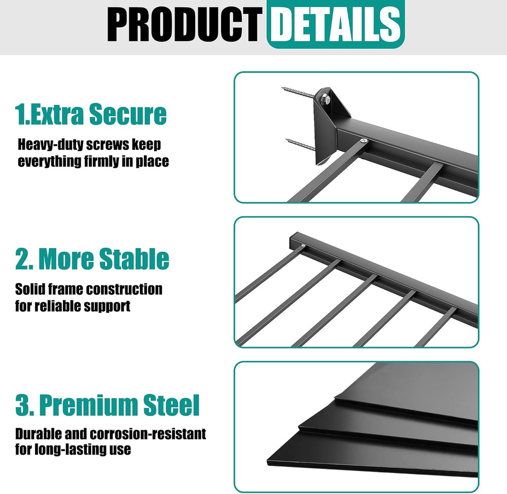 Heavy Duty Garage Wall Shelves, Metal Storage Shelves (33" x 24")
