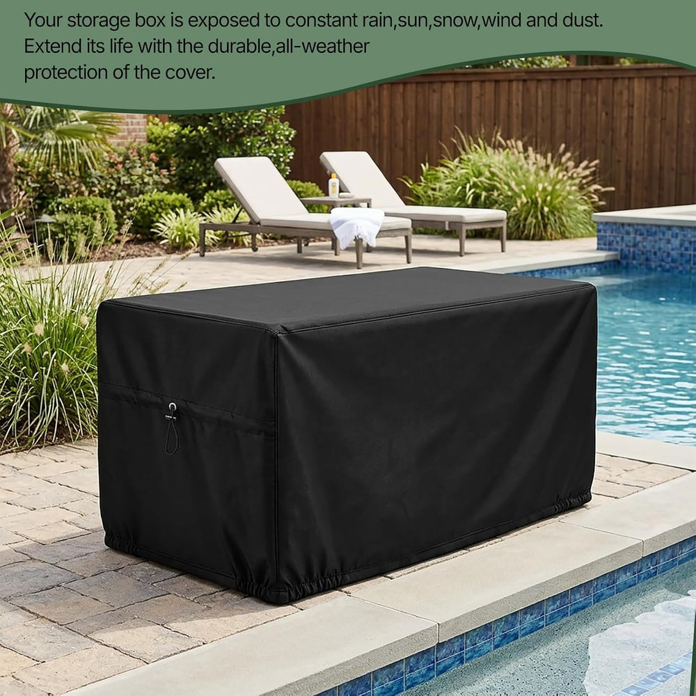 Deck Box Cover Waterproof,Patio Storage Box Cover 63"Lx30"Wx28"H