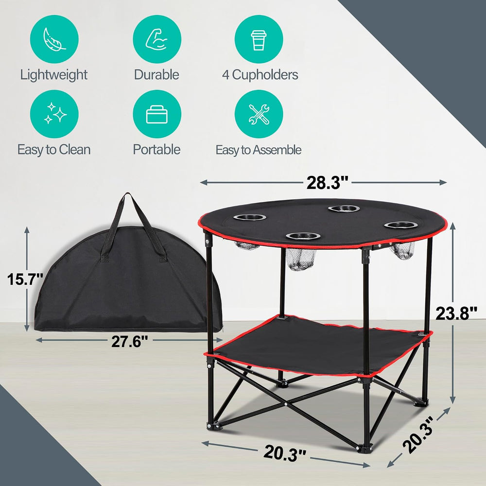 ZENY Portable Folding Picnic Table Outdoor Camping Table