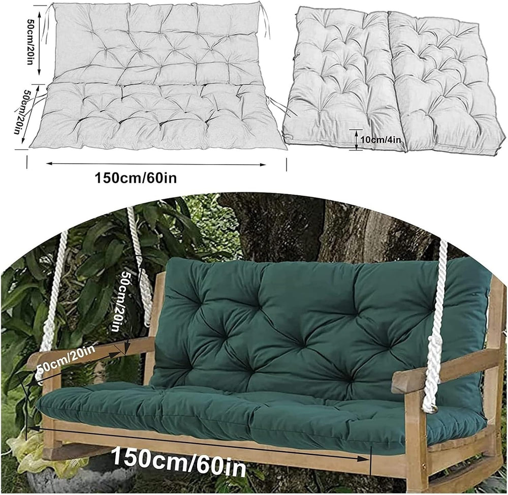 Swing Cushion Replacement Outdoor Porch Waterproof Bench Cushion 2-3 Seater W...