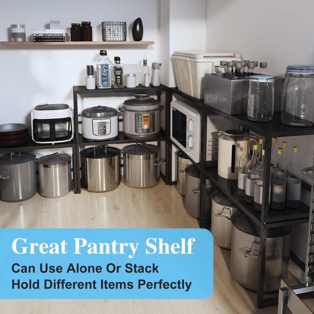 Expandable Metal Storage Shelves, 110LBS Heavy Duty Shelving Units and Storag...