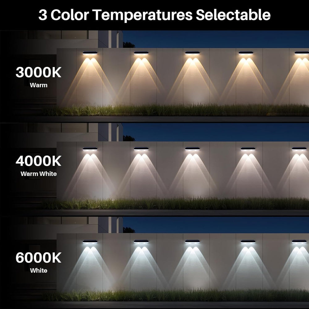 Solar Deck Lights Outdoor 12 Pack for Wall, Step, Porch, Deck, Railing
