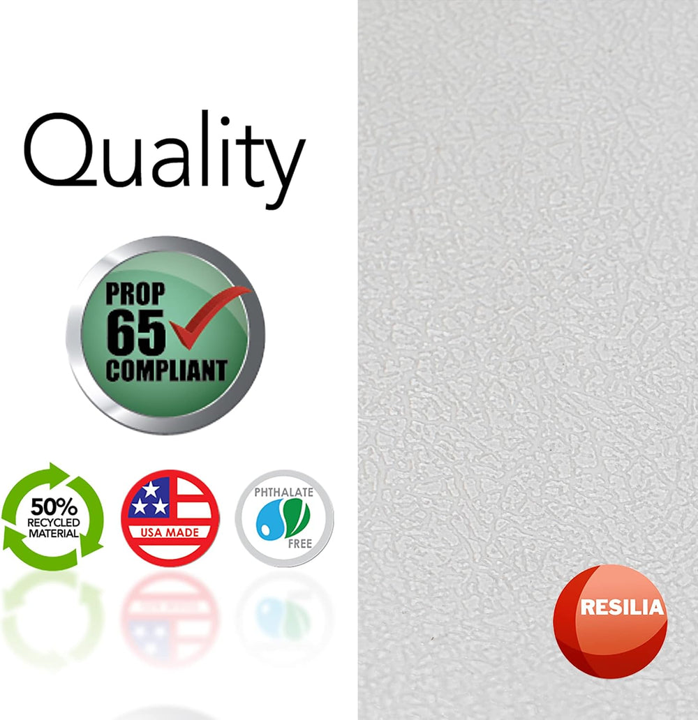 RESILIA Industrial Shelf Liner Set for Wire Shelving – 4 Pack, 24” x 72” Heav...