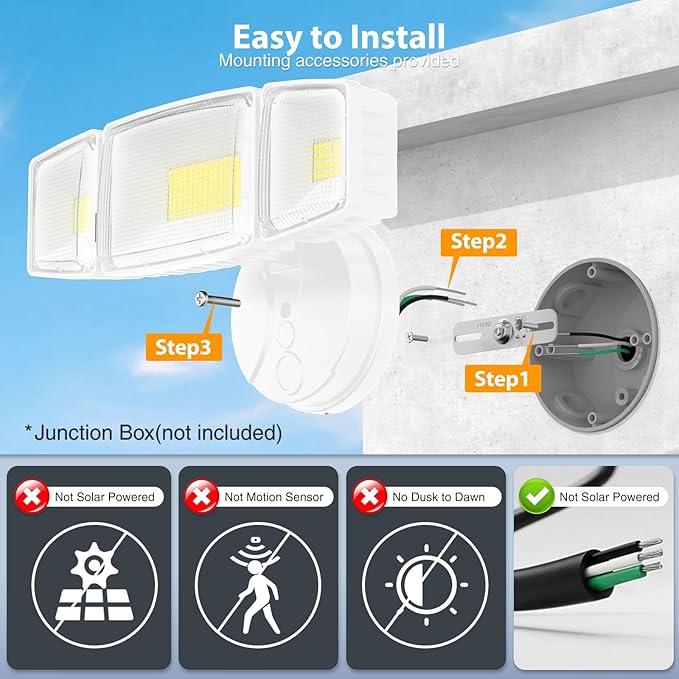 Onforu 100W 11000LM Flood Lights Outdoor, Brightness Security LED Flood Light...