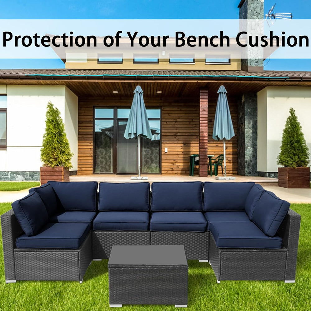 14Pieces Patio Cushion Covers Replacement Outdoor Couch Covers Splashproof UV...