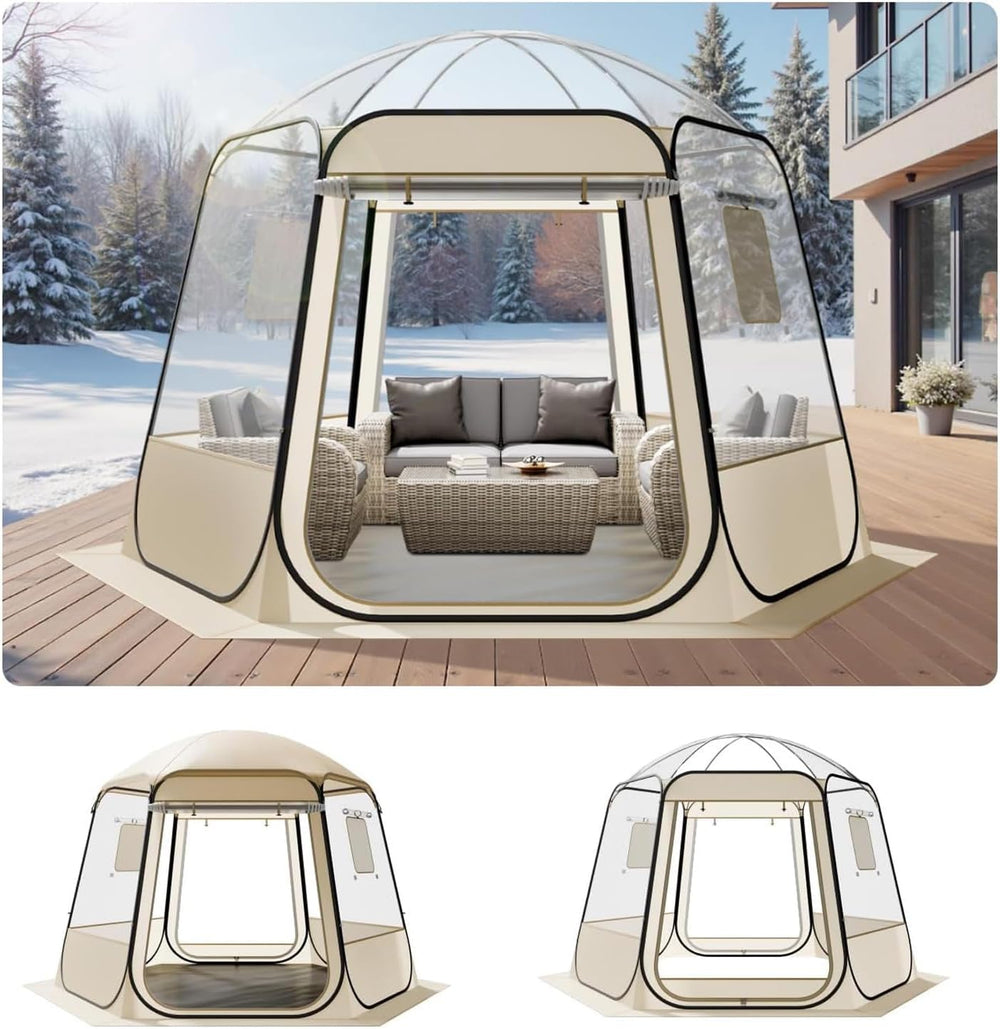 VEVOR Pop up Sports Tent, 8 Sizes Optional Clear Bubble Tent for 1-6 Person, ...