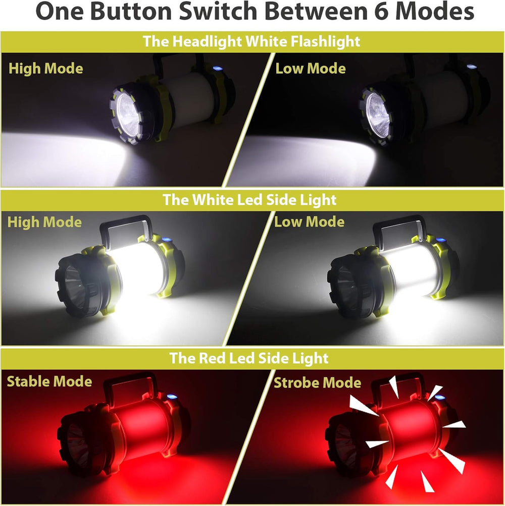 3 Pack Camping Lantern, Outdoor LED Camping Light, Rechargeable Flashlights