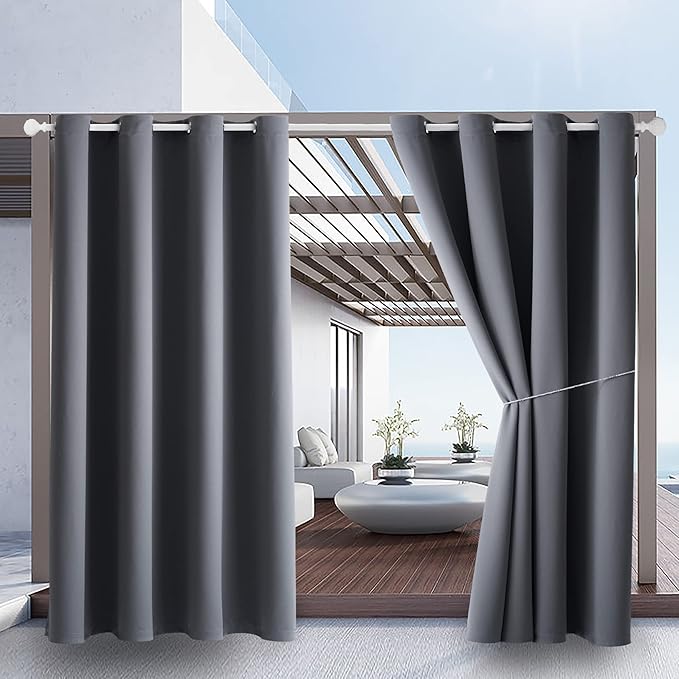 DIVA EN CAMINO DEC Outdoor Patio Curtain Waterproof Darkening Thermal Insulat...