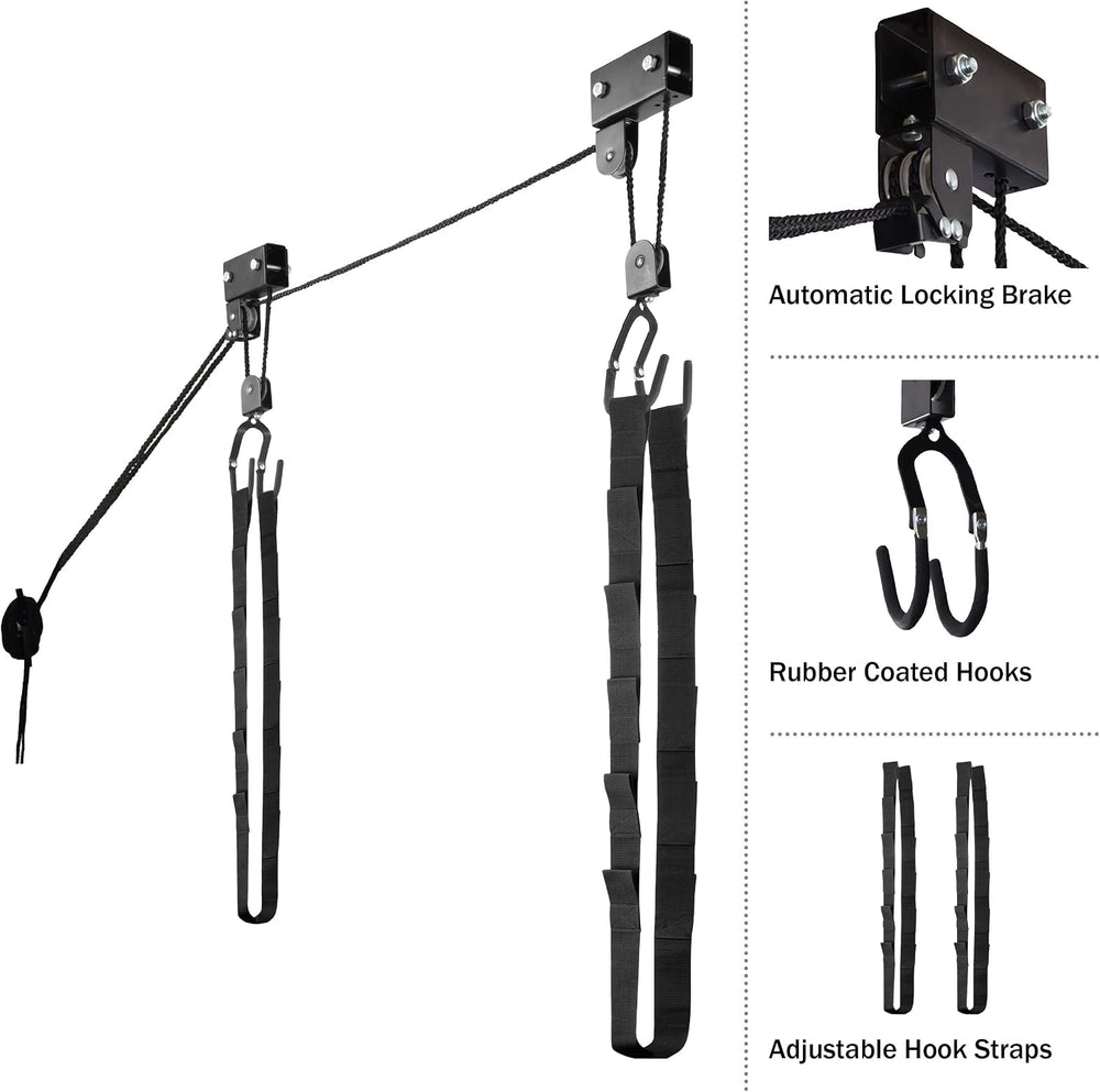 RAD Sportz Kayak Hoist 2-Pack Quality Garage Storage Canoe Lift with 125 lb C...