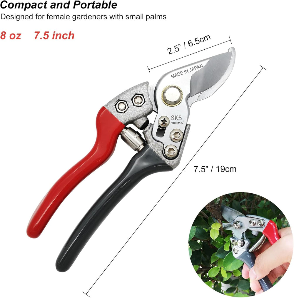 TONMA 7.5" Garden Scissors, Made in Japan, Pruning Shears & Clippers...