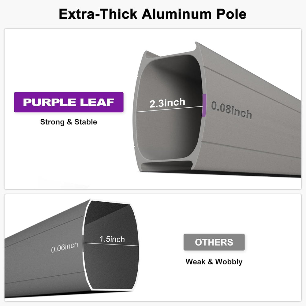 PURPLE LEAF Cantilever Umbrella with Base 10' x 10' UV Protection Nav...