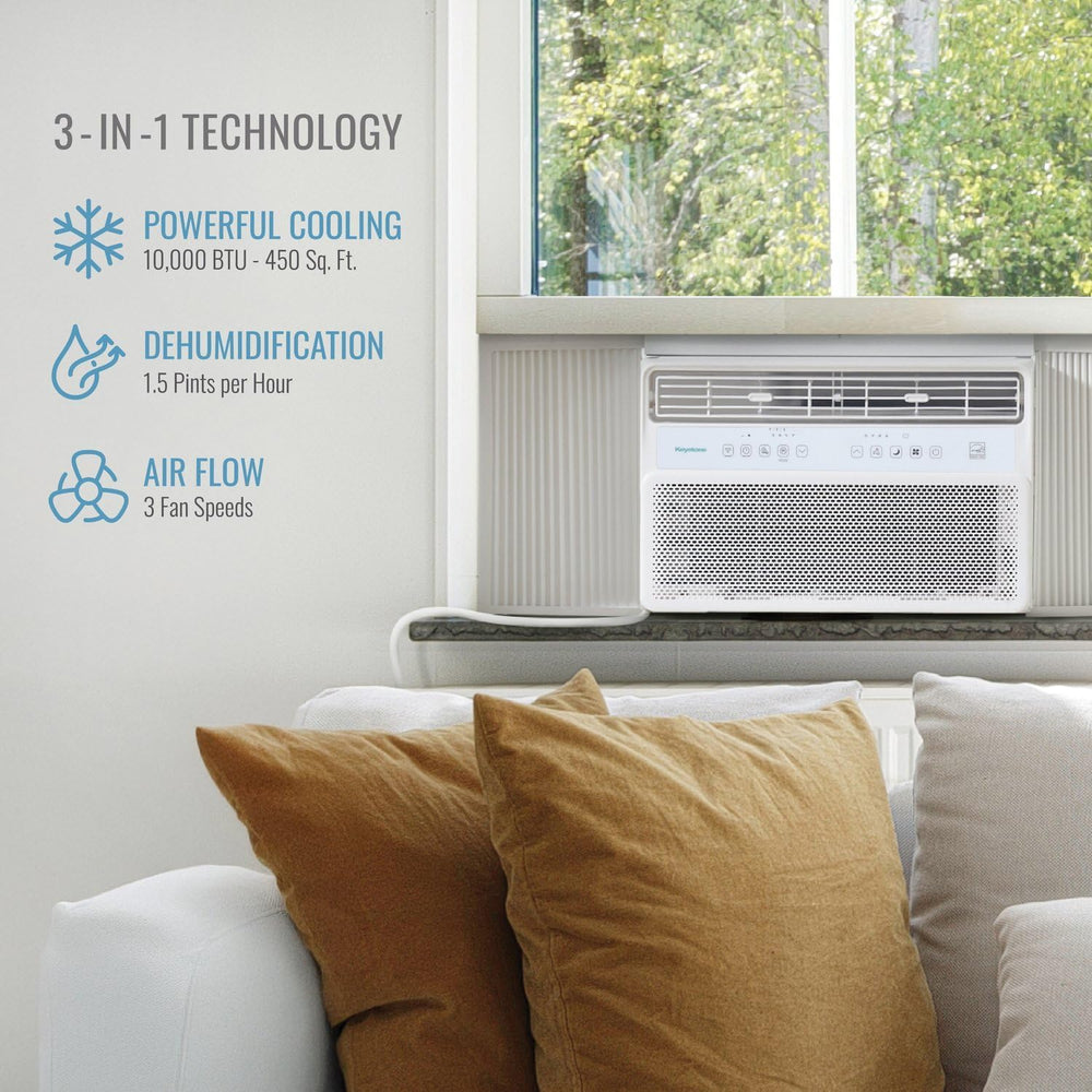 Keystone 10,000 BTU Window Mounted Inverter Air Conditioner with Quiet