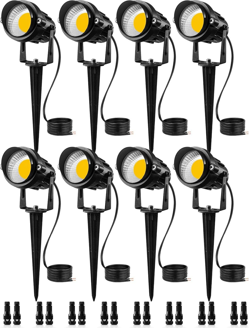 SUNVIE Low Voltage Landscape Lights Landscape Lighting with Connector 8Pack |...