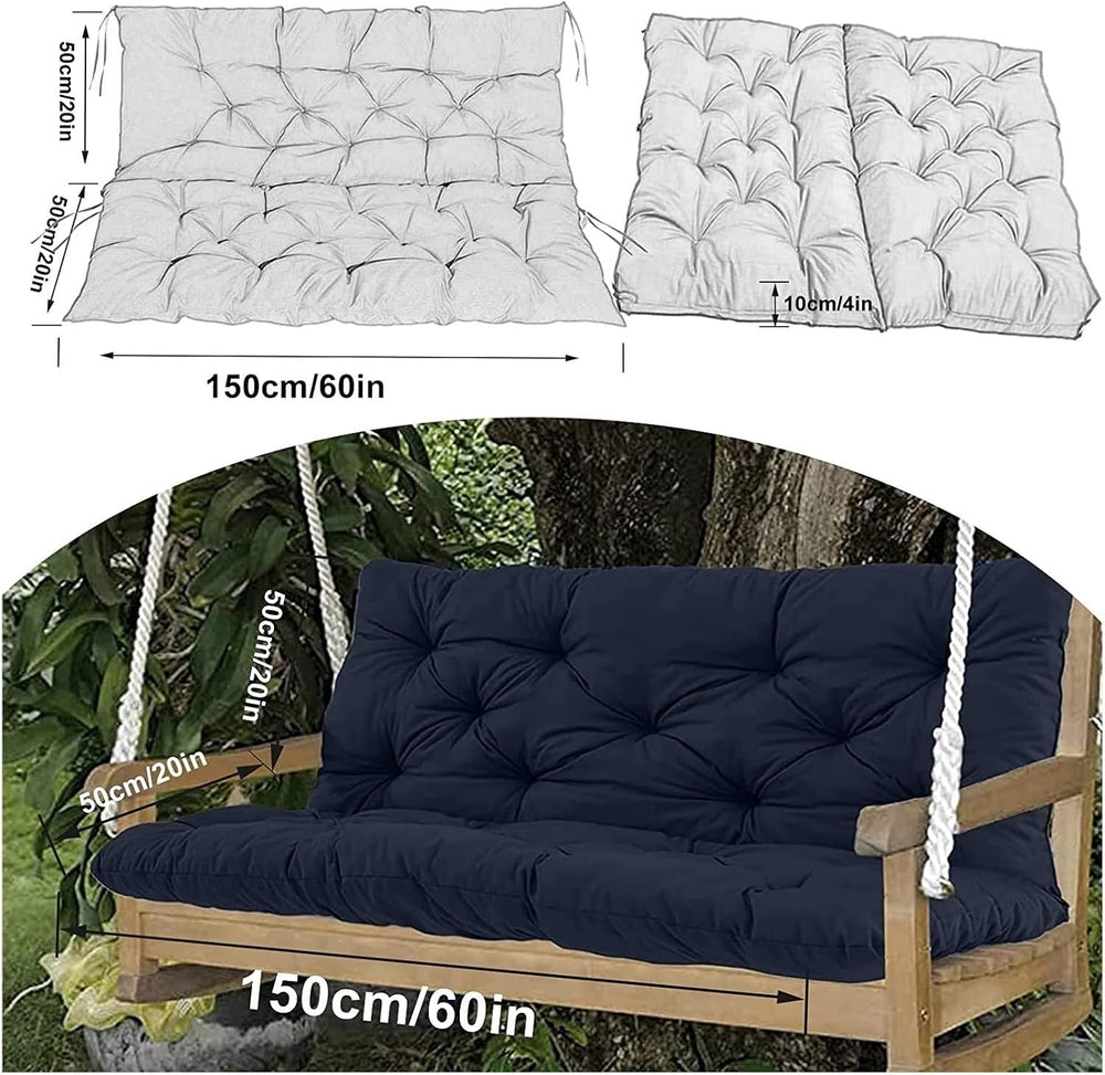 Swing Cushion Replacement Outdoor Porch Waterproof Bench Cushion 2-3 Seater W...