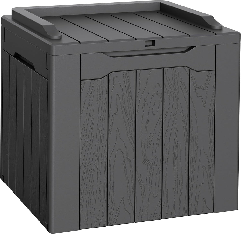 Flamaker Deck Box 31 Gallon Waterproof Resin Small Storage Box with Lid