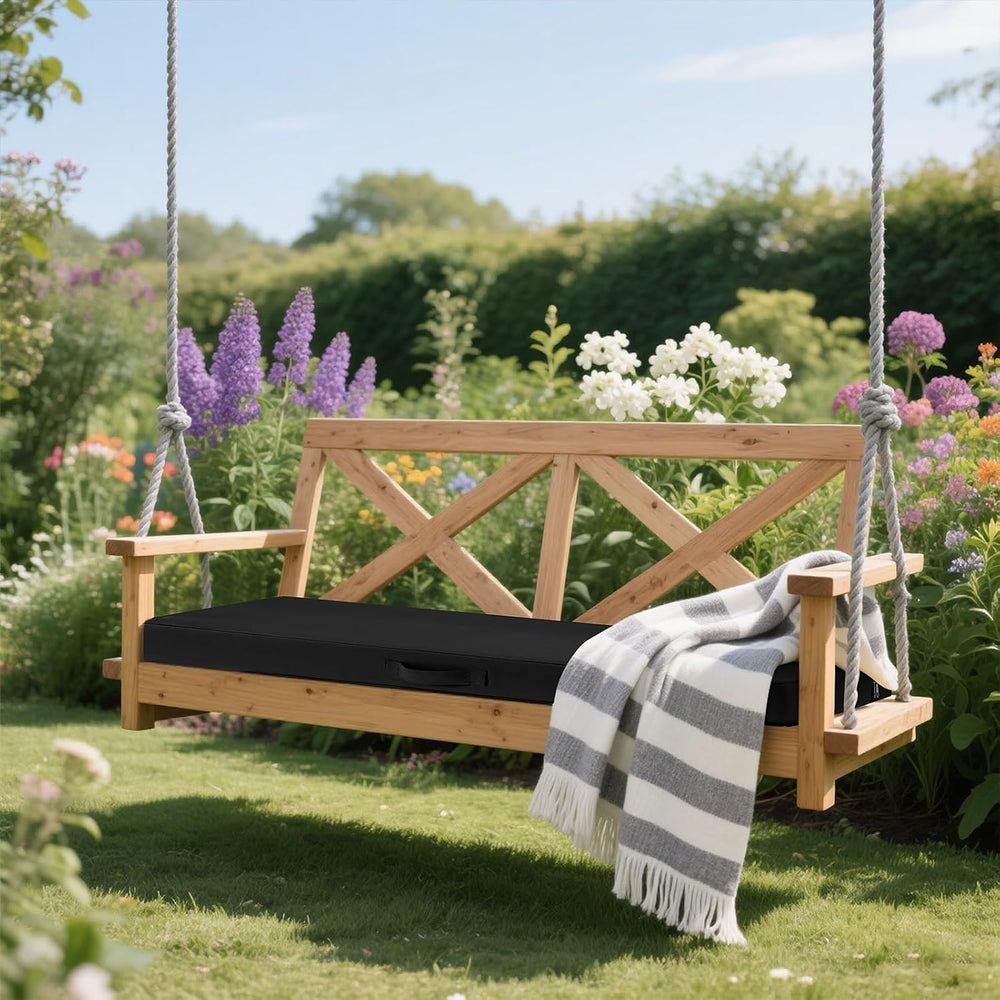 SHACOS Outdoor Bench Cushions 45 x 16 x 3.2 Inch with Handle