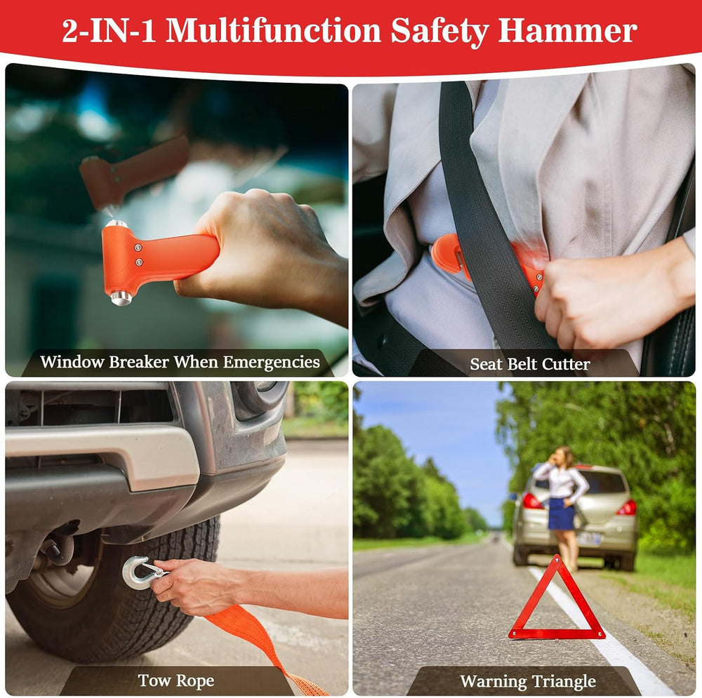 Car Emergency Roadside Kit,Vehicles Truck Road Side Safety Tool Kit with Air ...