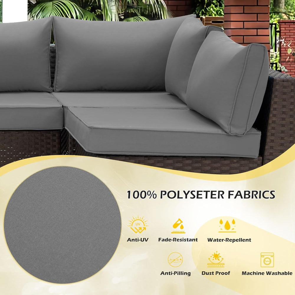 HOMREST Outdoor Replacement Cushions for Patio Furniture,Water-Repellent Sofa...