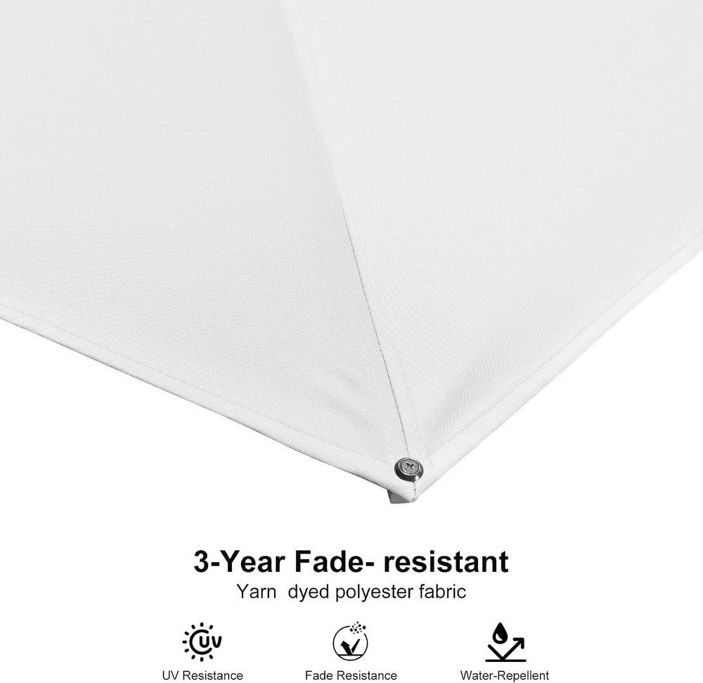 PURPLE LEAF Cantilever Patio Umbrella 10' X 10' White Aluminum Frame,...
