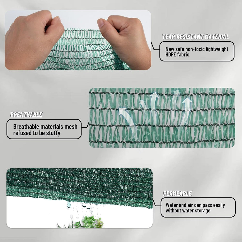 LOVE STORY Shade Cloth for Garden, 40% 20x30FT Sun Tarp, Dark Green