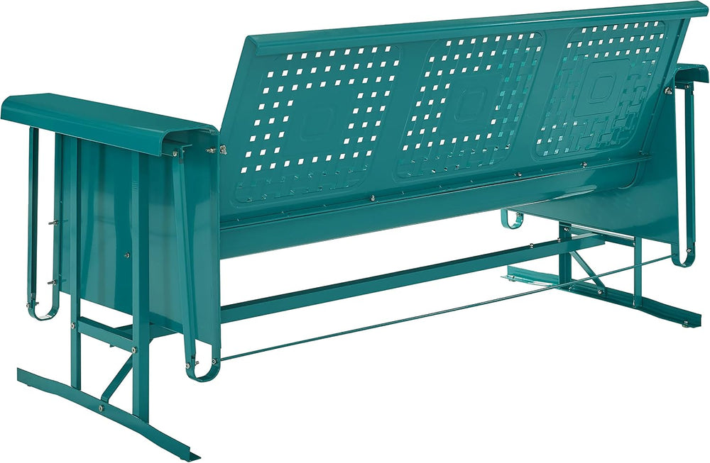 Crosley Furniture Bates 3-Person Retro Metal Outdoor Patio Sofa Glider