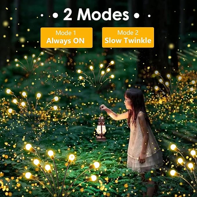6-Pack Garden Solar Lights, 48 LED Solar Lights Outdoor for Garden Decor, Wat...