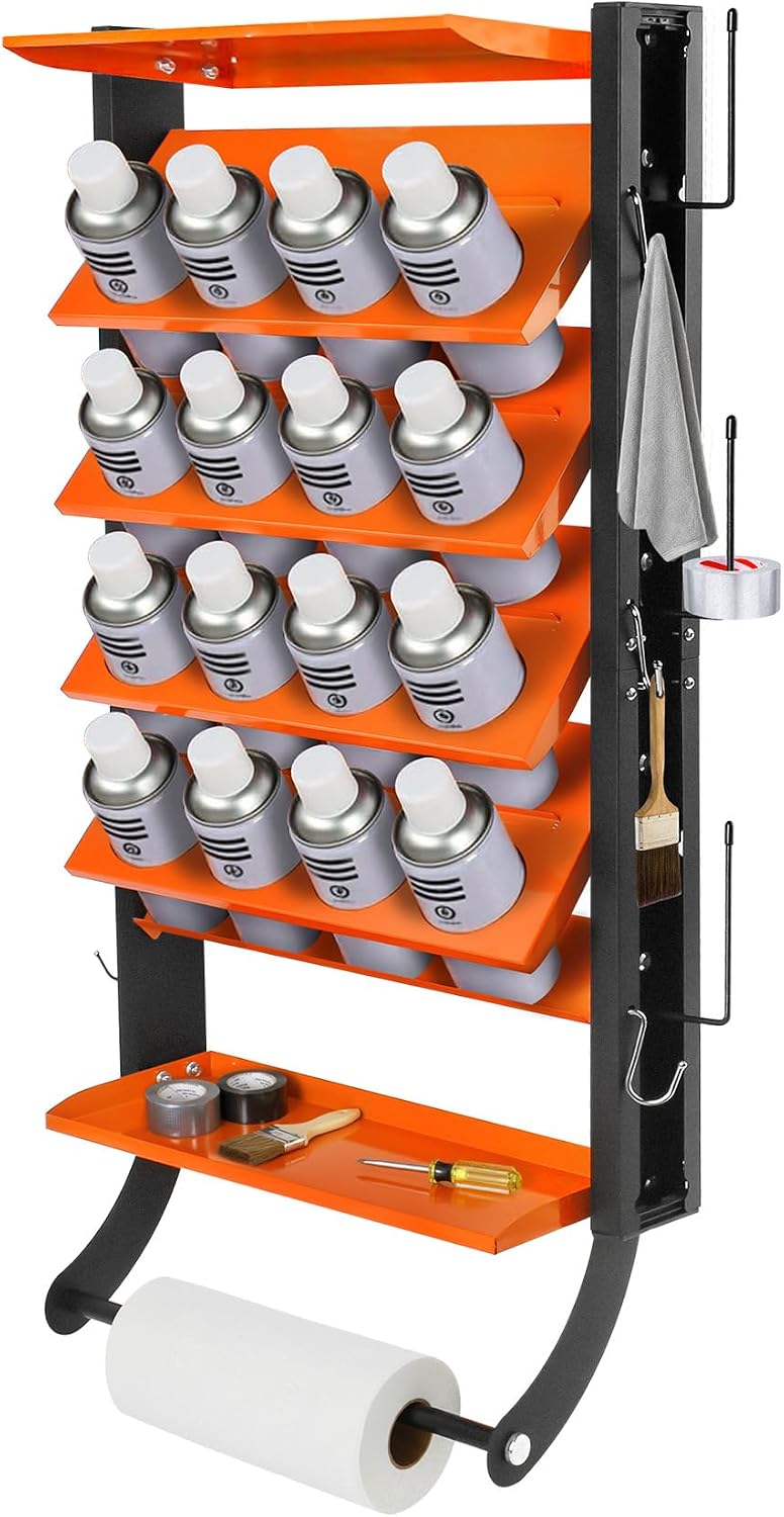 Spray Paint Can Holder, 16-Can Heavy Duty Spray Can Organizer