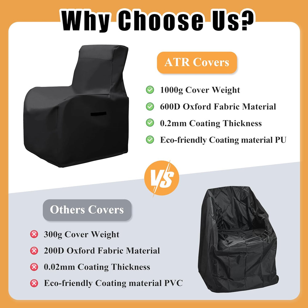 Outdoor Chair Covers Waterproof Patio Recliner Cover 600D Oxford Fabric Wicke...