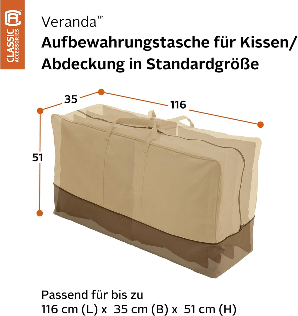 Classic Accessories Veranda Water-Resistant 45.5 Inch Patio Cushion and Cover...