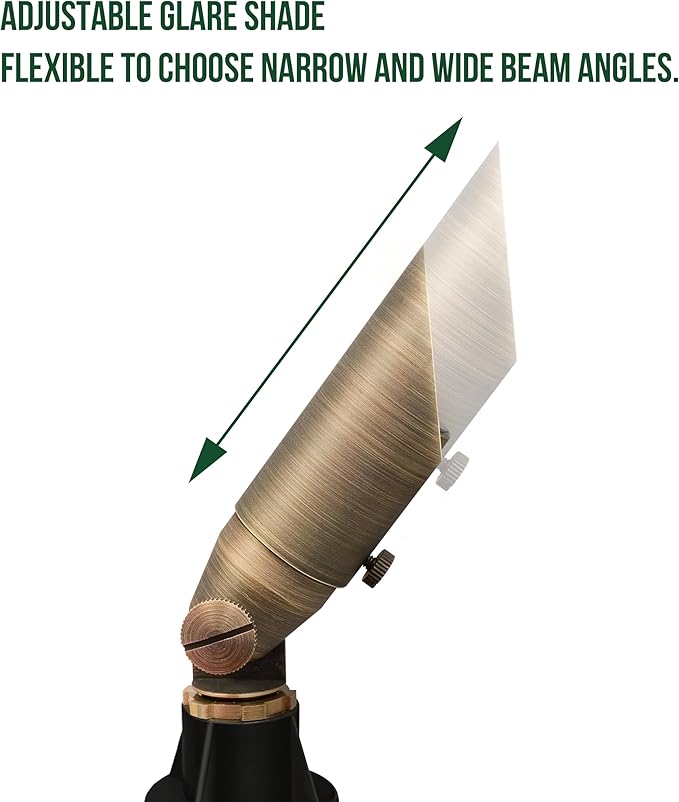 GKOLED Low Voltage Solid Brass LED Spotlight, Outdoor Waterproof Landscape Li...