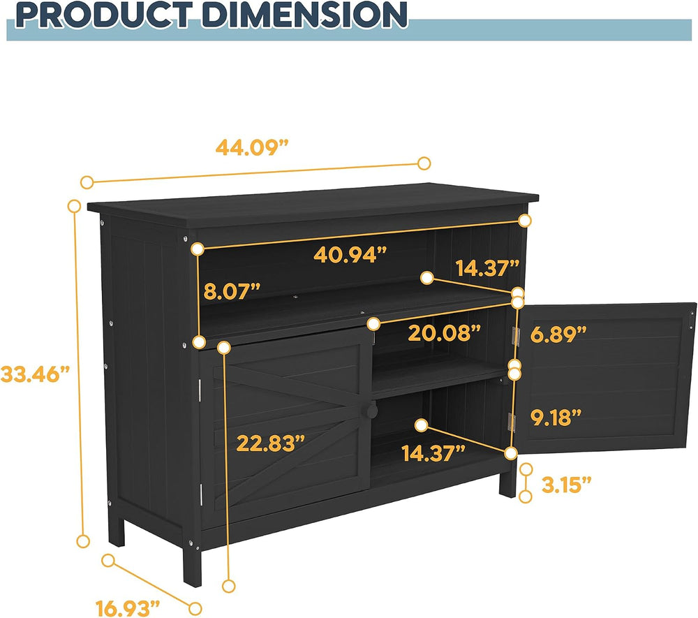 HIPS All-Weather Outdoor Storage Cabinet,Outdoor Sideboard with Magnetic Door...