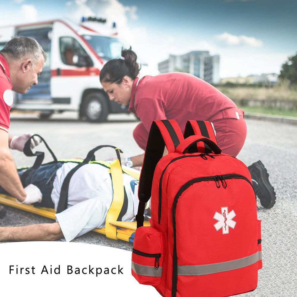 First Aid Backpack Bags for School Empty Medicine Bag for Trauma Medical Safe...