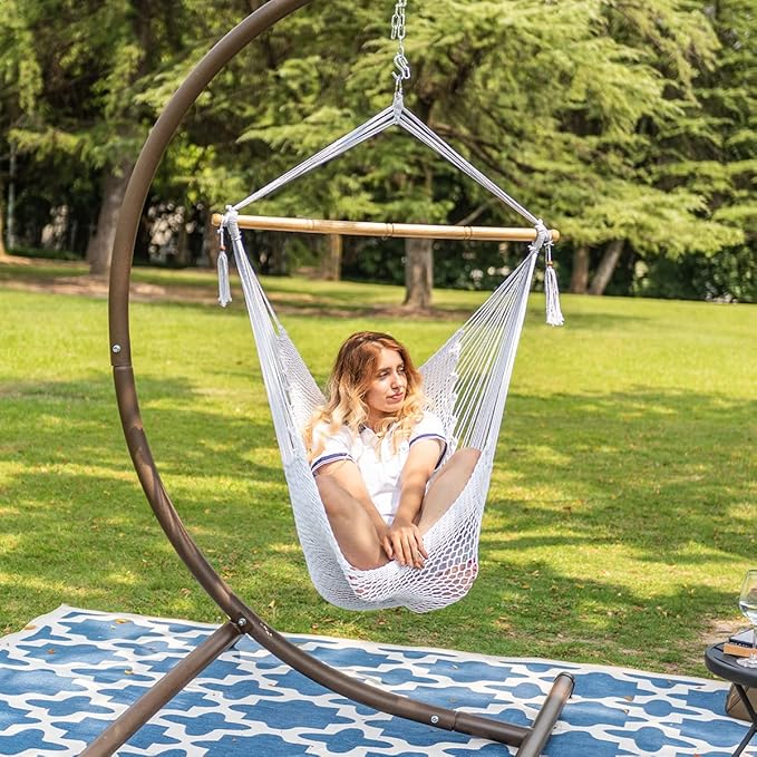 Lazy Daze Hammocks Hanging Chair Caribbean Swing Chair Hammock Chair w/Soft-S...