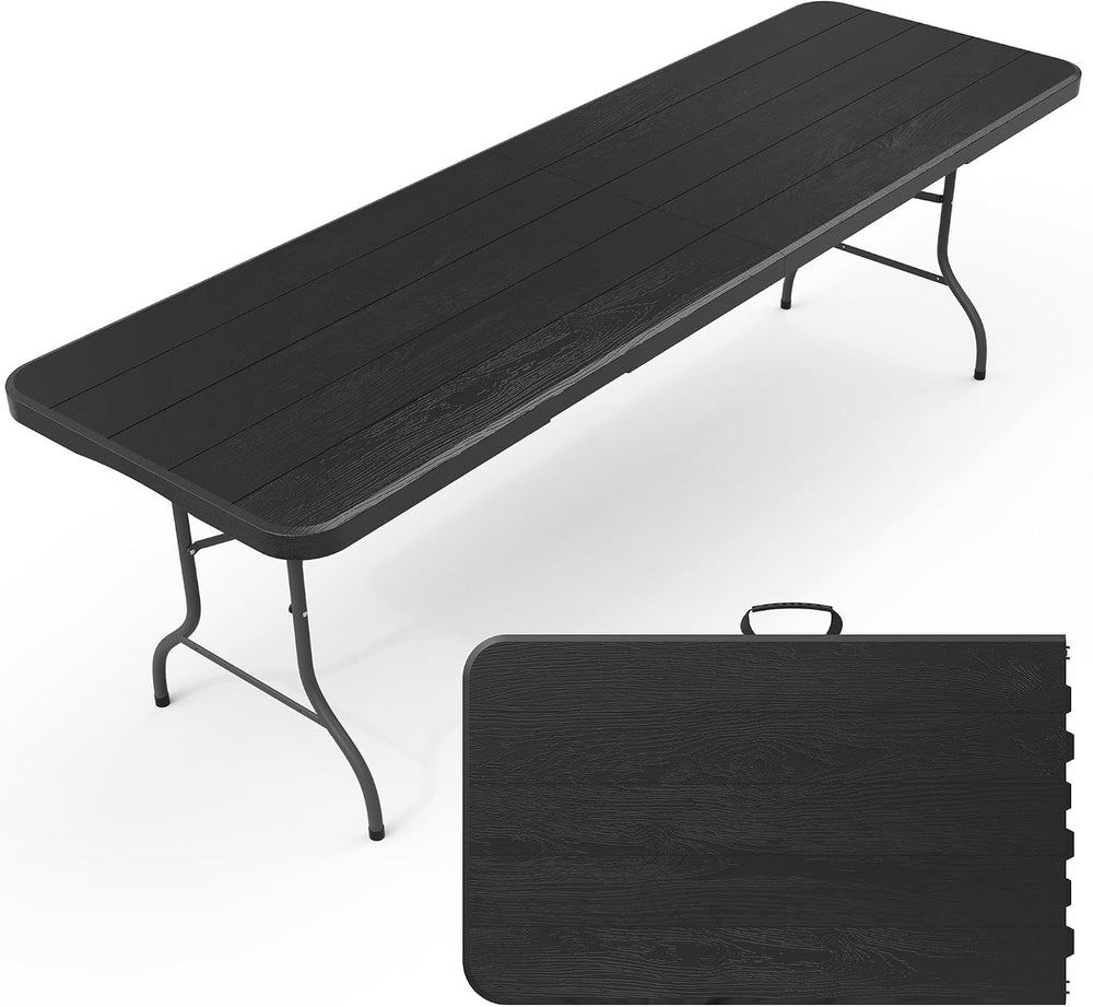 8 Ft Plastic Folding Table,Heavy Duty Portable Table for Indoor & Outdoor...