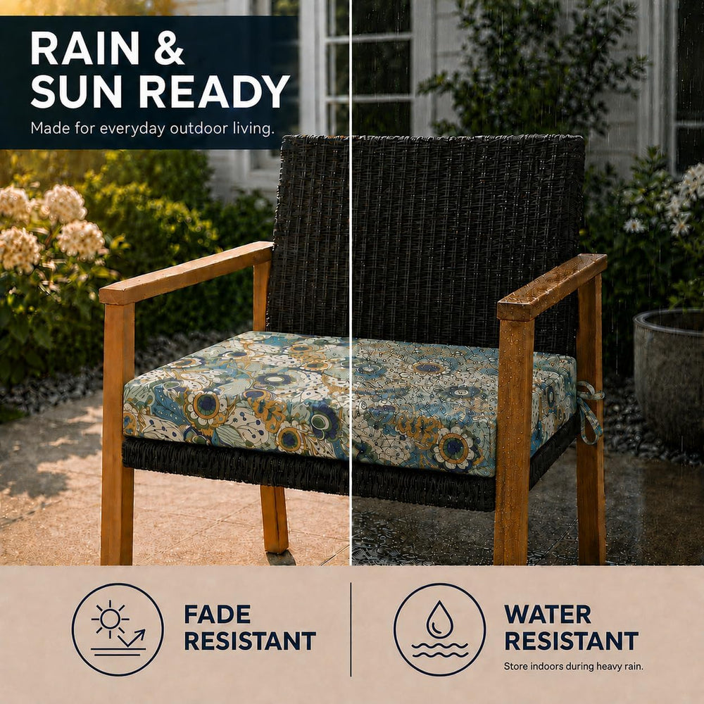 Outdoor Chair Cushions, Set of 4, 24"*24"*4", Water Resistant,...
