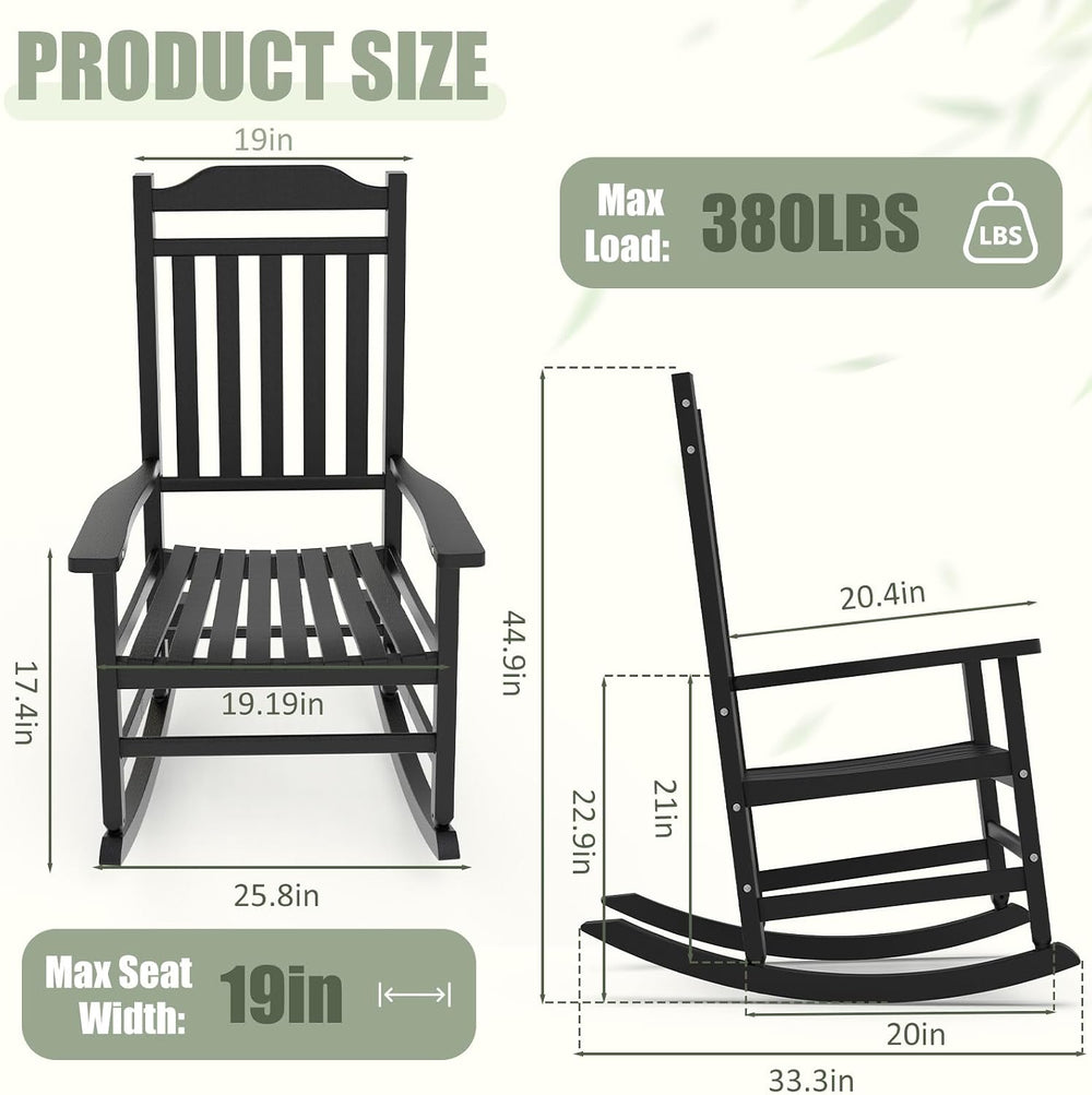 Outdoor Rocking Chair, All Weather Rocking Chair Ergonomic