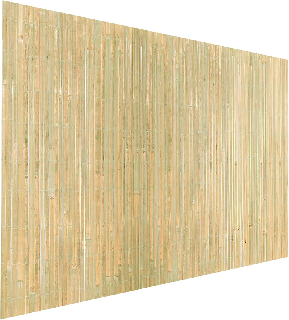Bamboo Slat Fencing 6.5ft H x 13ft L, Handwoven Natural Bamboo Screen, Indoor...