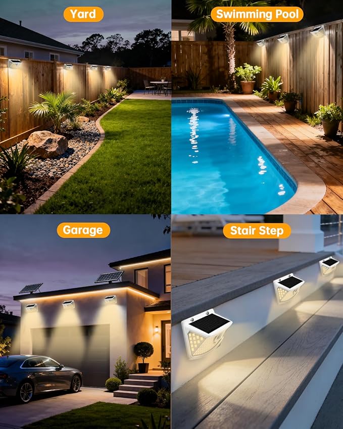 Aootek New Solar Motion Sensor Lights 120 LEDs with Lights Reflector,270° Wid...