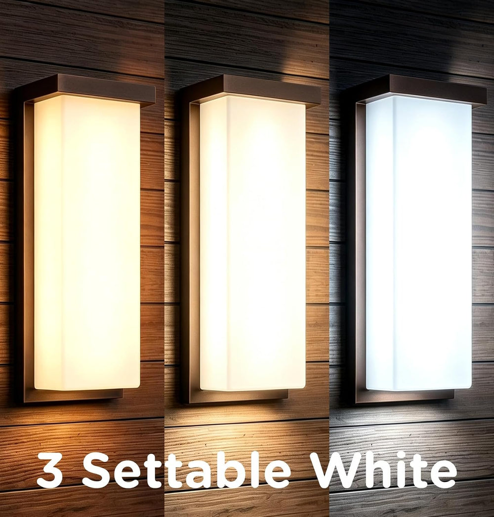 Outdoor Wall Light Sconce 14 Inch, IP66 Waterproof, 2640LM Brightness, 3CCT