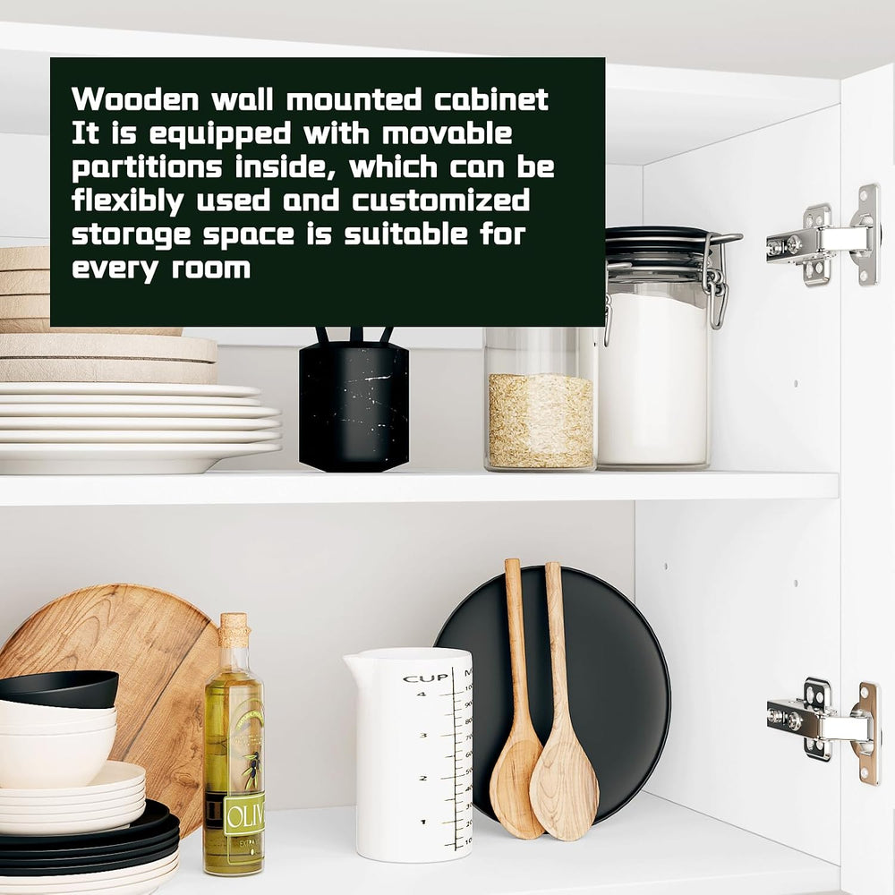 White Laundry Room Cabinets and Storage with 4 Doors and Utility Adjustable S...