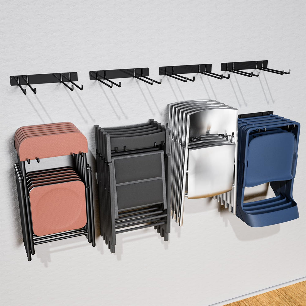 Folding Chair Storage Rack, Garden Tool & Foldable Chairs Organizer Hange...