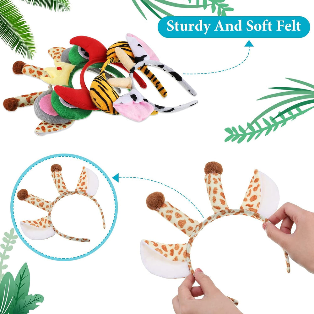 Yunsailing 28 Pcs Halloween Animal Ears Headbands Accessories for Adults