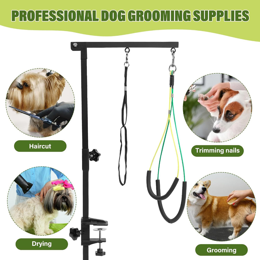 Dog Grooming Arm 35" with Hammock, Haunch Holder for Small Medium Pets